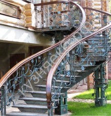 Кованая лестница №9 - кузняекб.рф - Екатеринбург